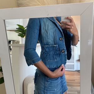 Cropped Y2K Jean Jacket